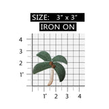 ID 1740 Palm Tree Craft Patch Coconut Plant Beach Embroidered Iron On Applique