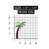 ID 1742 Bending Palm Tree Patch Tropical Beach Embroidered Iron On Applique