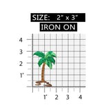 ID 1745 Palm Tree Craft Patch Beach Scene Plant Embroidered Iron On Applique