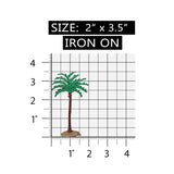 ID 1748 Beach Palm Tree Patch Tropical Scene Ocean Embroidered Iron On Applique