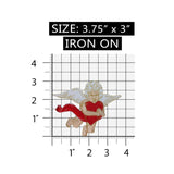 ID 1814 Angel Holding Heart Patch Flying Valentine Embroidered Iron On Applique
