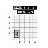 ID 1954 Chinese Mahjong Tile Patch Character Symbol Embroidered Iron On Applique