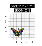 ID 2026 Shiny Butterfly Patch Garden Bug Insect Embroidered Iron On Applique
