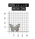 ID 2031 Pastel Color Butterfly Patch Garden Insect Embroidered Iron On Applique