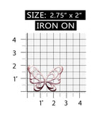 ID 2041 Butterfly Outline Patch Garden Bug Insect Embroidered Iron On Applique