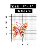 ID 2059 Stitched Butterfly Patch Fairy Bug Insect Embroidered Iron On Applique