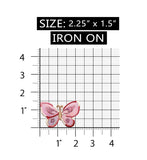 ID 2103 Butterfly Symbol Patch Garden Insect Bug Embroidered Iron On Applique