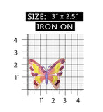 ID 2104 Butterfly Sequin Wing Patch Garden Insect Embroidered Iron On Applique