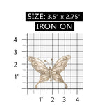ID 2117 Shiny Lace Butterfly Patch Garden Insect Embroidered Iron On Applique