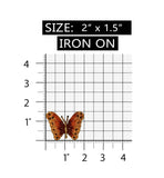 ID 2163AB Set of 2 Beaded Metallic Butterfly Patches Embroidered IronOn Applique