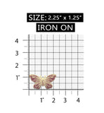 ID 2171D Butterfly Emblem Patch Flying Garden Bug Embroidered Iron On Applique