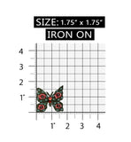 ID 2180 Floral Butterfly Sequin Patch Garden Insect Embroidered Iron On Applique