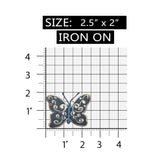 ID 2205 Butterfly Swirl Wing Patch Garden Insect Embroidered Iron On Applique