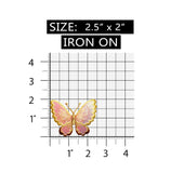 ID 2242 Shiny Butterfly Patch Garden Fairy Bug Fly Embroidered Iron On Applique