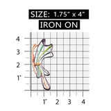 ID 2270 Rainbow Butterfly Outline Patch Garden Craft Embroidered IronOn Applique