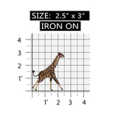 ID 2370 Giraffe Running Patch African Safari Wild Embroidered Iron On Applique