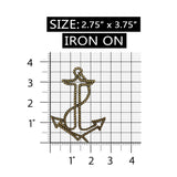 ID 2616 Anchor With Rope Patch Boat Ship Nautical Embroidered Iron On Applique