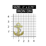 ID 2631 Anchor On Rope Patch Nautical Boat Marine Embroidered Iron On Applique