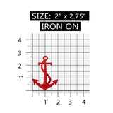 ID 2632 Anchor Emblem Patch Nautical Boat Marine Embroidered Iron On Applique