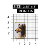 ID 2741 Border Collie Badge Patch Dog Breed Picture Embroidered Iron On Applique