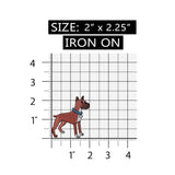 ID 2791 Boxer Dog Patch Pet Puppy Breed Cartoon Embroidered Iron On Applique
