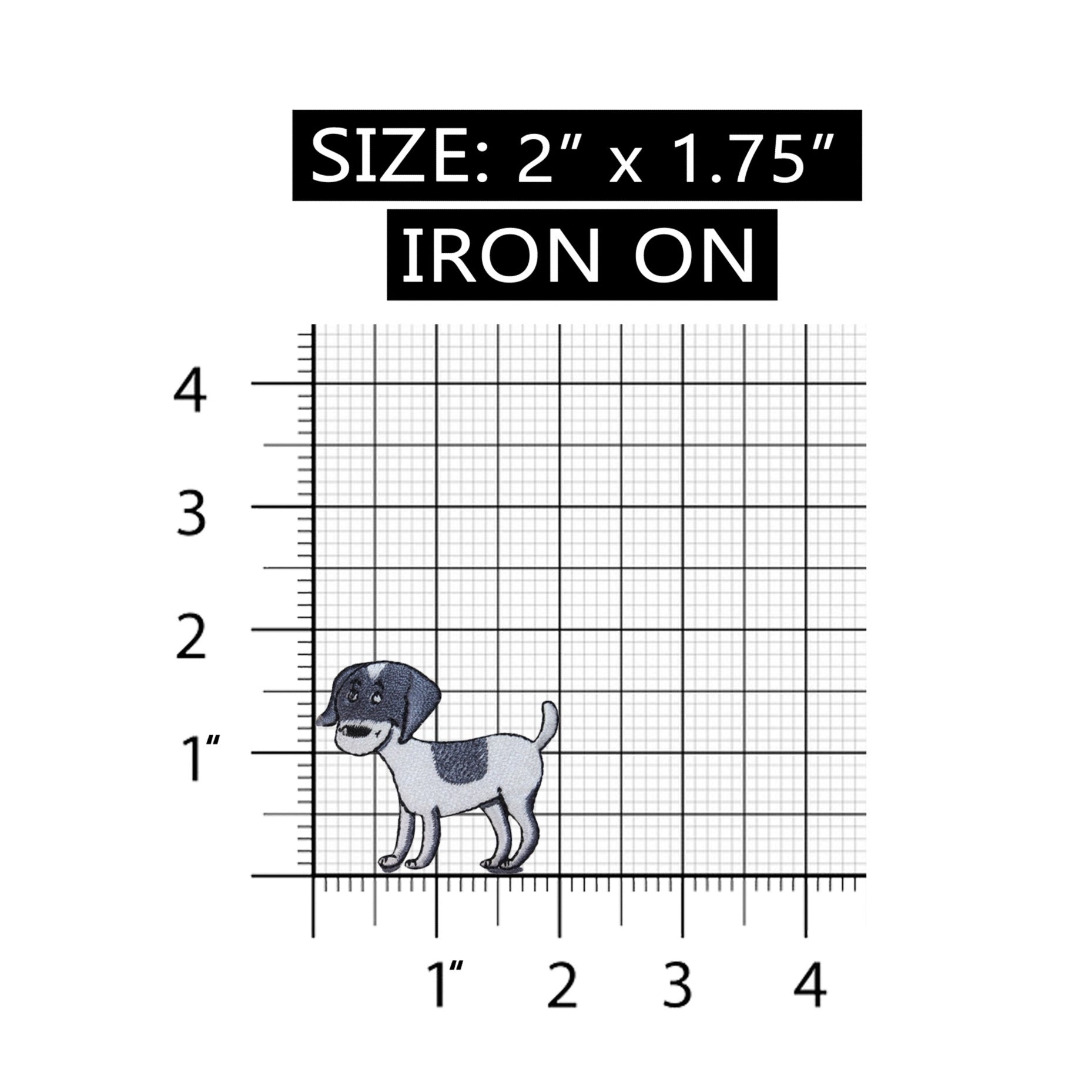 ID 2835B Cartoon Dog Patch Canine Stray Pet Embroidered Iron On Applique