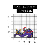 ID 2923 Abstract Cat Emblem Patch Kitty Kitten Embroidered Iron On Applique