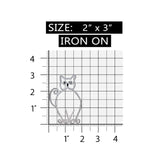 ID 2942 Cat Outline Patch Kitten Pet Symbol Craft Embroidered Iron On Applique