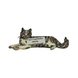 ID 3020 Calico Cat Laying Down Patch Kitten Kitty Embroidered Iron On Applique