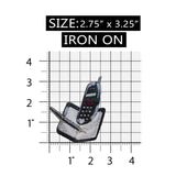 ID 3094 Cell Phone With Notebook Patch Notes Call Embroidered Iron On Applique
