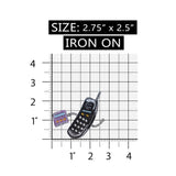 ID 3095 Old Fashion Mobile Phone Patch Cellular Embroidered Iron On Applique