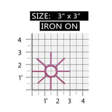 ID 3144 Sun Shine Emblem Patch Sunny Symbol Craft Embroidered Iron On Applique