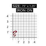 ID 3197D Swirl Craft Lines Patch Draw Paint Line Embroidered Iron On Applique