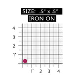 ID 3200 Lot of 3 Pink Circle Dot Patch Craft Sphere Embroidered Iron On Applique