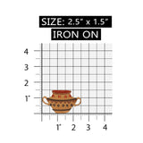 ID 3205 Ancient Clay Pot Patch Pottery Jug Container Embroidered IronOn Applique