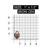 ID 3210B Heart Lock Patch Old Locket Copper Close Embroidered Iron On Applique
