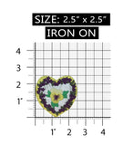 ID 3227 Heart With Flowers Patch Valentines Day Love Embroidered IronOn Applique