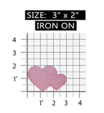 ID 3249 Pink Hearts Patch Valentines Day Love Symbol Embroidered IronOn Applique