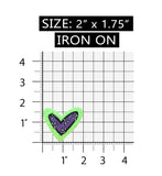 ID 3260AB Set of 2 Love Heart Patches Valentines Day Embroidered IronOn Applique