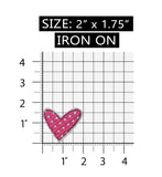 ID 3260B Checkered Heart Patch Valentine Day Love Embroidered Iron On Applique