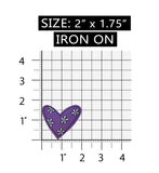 ID 3261A Felt Floral Heart Patch Valentine Day Love Embroidered Iron On Applique