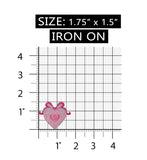 ID 3265AB Set of 2 Valentines Day Heart Patches Love Embroidered IronOn Applique