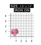 ID 3265B Heart With Flowers Patch Valentine Day Love Embroidered IronOn Applique