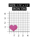 ID 3267AB Set of 2 Love Heart Patches Valentine Day Embroidered Iron On Applique