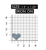 ID 3277ABC Set of 3 Sparkle Heart Patches Valentines Day Love Iron On Applique