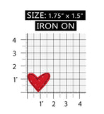 ID 3280ABC Set of 3 Spotted Heart Patches Valentines Day Love Iron On Applique