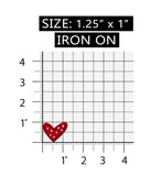 ID 3280B Spotted Heart Patch Valentines Day Love Embroidered Iron On Applique