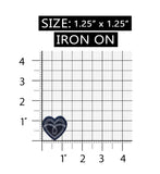 ID 3286A-F Set of 6 Jean Stitched Heart Patches Love Embroidered IronOn Applique