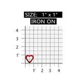 ID 3383 Red Heart Outline Patch Valentine Love Sign Embroidered Iron On Applique