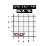 ID 3396 Mardi Gras Mask Patch Masquerade Disguise Embroidered Iron On Applique